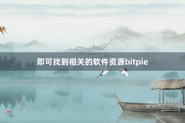 即可找到相关的软件资源bitpie