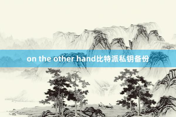 on the other hand比特派私钥备份