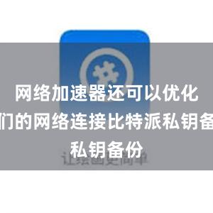 网络加速器还可以优化我们的网络连接比特派私钥备份